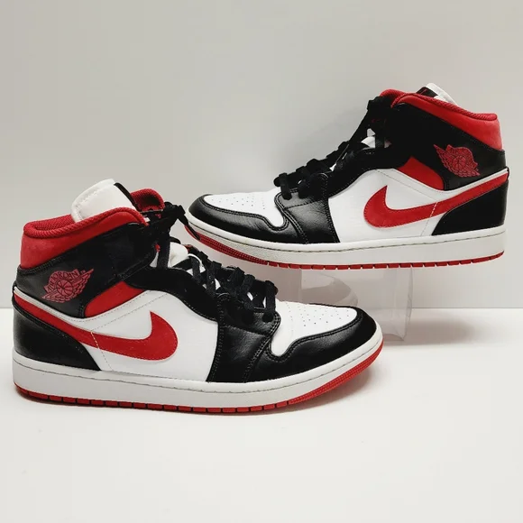 Nike AirJordan 1 mid Gym Red554724-122 Size 11